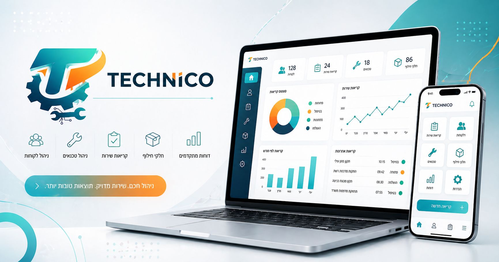 Technico dashboard and technician management